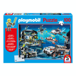 Puzzle 100 Playmobil Τοπ Πράκτορες (με φιγούρα)