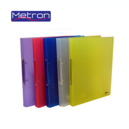 Ντοσιέ Πλαστικό Metron 2 Κρίκων Α4 Διάφανο