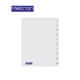 Διαχωριστικά Πλαστικά Metron Α4 με Αριθμούς 1-10
