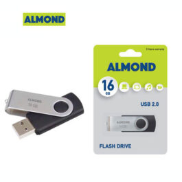 USB Flash Drive Almond 16GB Twister Μαύρο