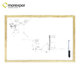 Πίνακας Λευκός Morexpor με Ξύλινη Κορνίζα 80x120cm