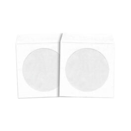 Φάκελοι CD 12.4×12.4cm Χωρίς Αυτοκόλλητο Με Παράθυρο 100 Τεμ