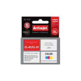 Active Jet Ink Συμβατό Με CANON AC-41R #CL-41 Tricolor 18ml (Α) #0617B001