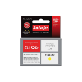 Active Jet Ink Συμβατό Με CANON AC-526YN #CLI-526Y Yellow 10ml (Α) #4543B001