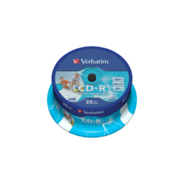 CD-R Verbatim 700MB 52x 25Τεμ Printable Cakebox