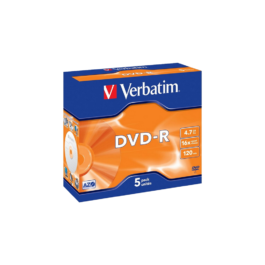 DVD-R Verbatim 4.7GB 16x 5Τεμ Jewel
