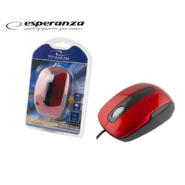 Ποντίκι USB Esperanza Titanum Κόκκινο
