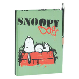 Back Me Up Σημειωματάριο Snoopy Α6 Πράσινο Με Στυλό
