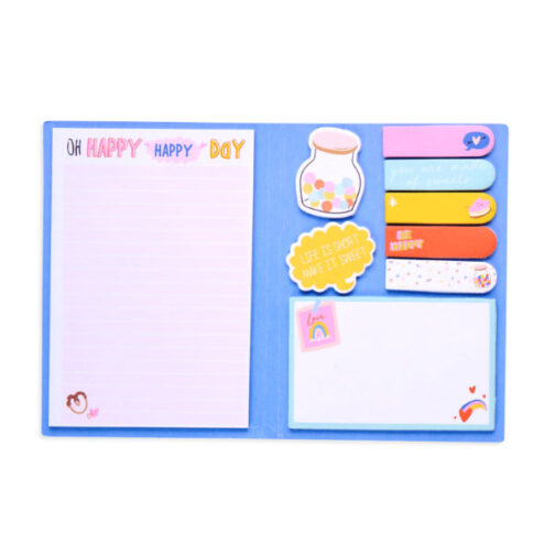 Σετ Σημειώσεων Side Notes Sticky Tab Note Pad - Happy Day - Εικόνα 2