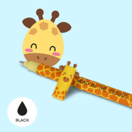 Legami Erasable Pen Giraffe Black