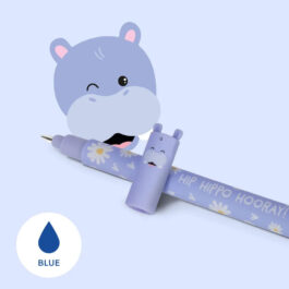 Legami Erasable Pen Hippo Blue