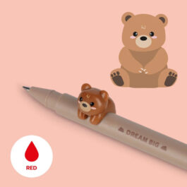 Legami Gel Pen Lovely Friends Teddy Bear Red