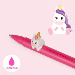 Legami Gel Pen Lovely Friends Unicorn Neon Pink