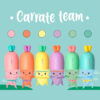 Set 6 Mini Highlighters Legami Carrate Team - Εικόνα 2