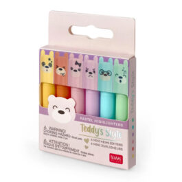 Set 6 Mini Pastel Highlighters Legami Teddy’s Style