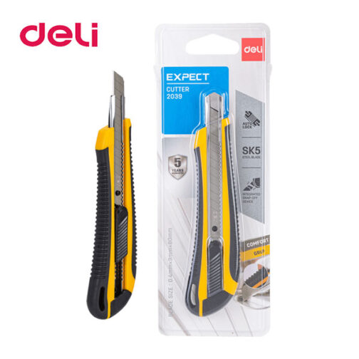 Κοπίδι Σπαστό Πλαστικό Μικρό Deli 8cm Κίτρινο Expert E2039