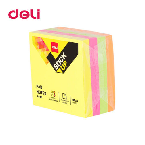 Κύβος Σημειώσεων Αυτοκόλλητος Neon Deli Stick Up 4x100 Φύλλα 76x76mm